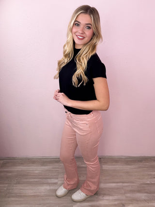 Mock Neck Cap Sleeve Top