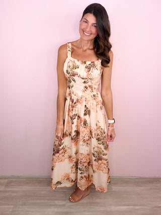 Blushing Bloom Midi Dress