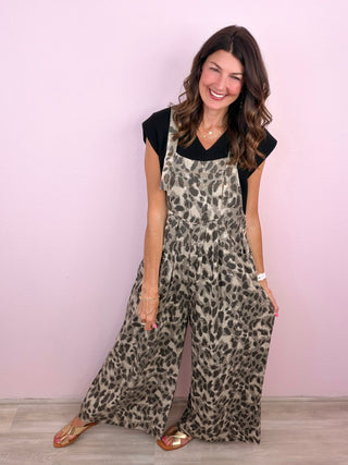 Cute In Leopard Overalls