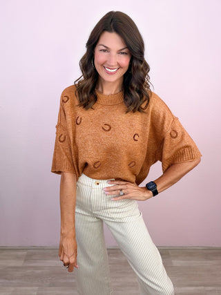 Lucky You Shortsleeve Sweater Top