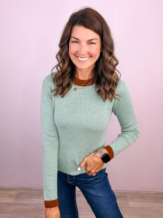 Color Crush Lightweight Sweater Top - Seafoam