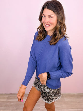 Wear On Repeat Knit Sweater (Purple)