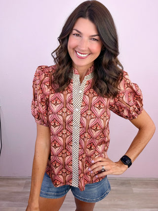 Gather & Grace Top (Brown)