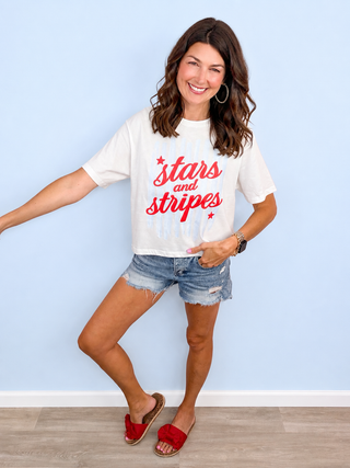 Stars & Stripes Crop T-shirt