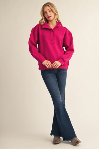 Bolder Season Ready Fleece Lined Pullover - Magenta