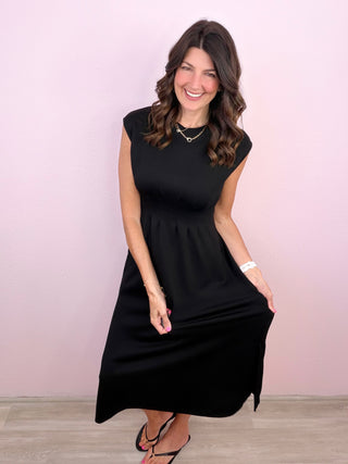 Elevated Throw On Midi Dress