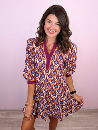 Own The Day Dress (Wine)