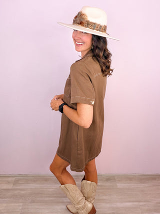 State of Mind Dress - Brown