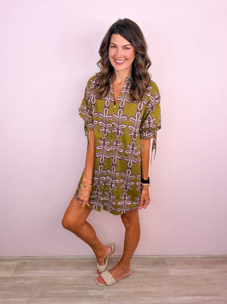 Effortlessly Bold Dress (Olive)