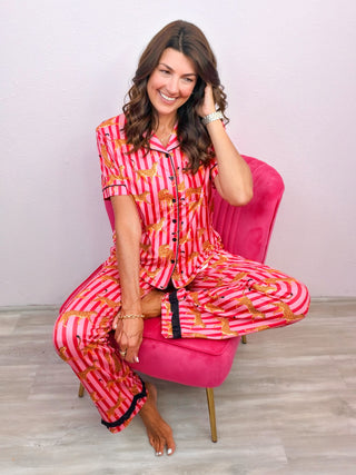 Savanna Soirée Ruffle Pajama Set