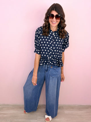 Dot & Darling Top (Navy)