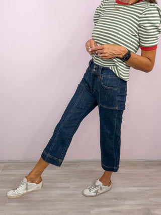MICA HR Wide Crop Denim (Dark Wash)