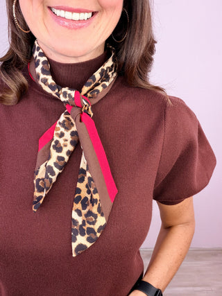 Chic Affair Sweater Top (Brown)