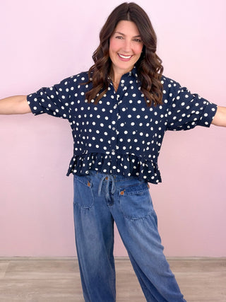 Dot & Darling Top (Navy)