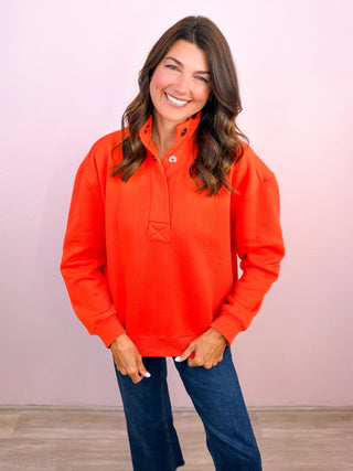 Bolder Season Ready Fleece Lined Pullover - Orange