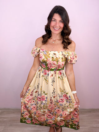 Garden Picnic Midi Dress