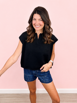 RISEN Patch Pocket Denim Shorts
