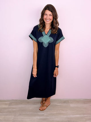 Effortlessly Timeless Midi Dress (Navy)