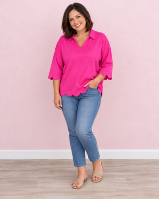 CURVY Scalloped & Cute Top