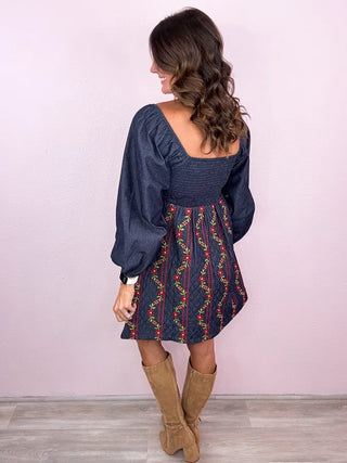 Quilted Vision Denim Dress
