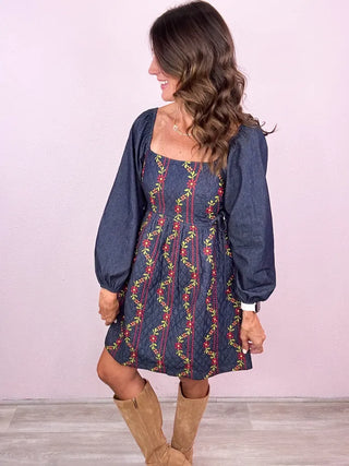 Quilted Vision Denim Dress