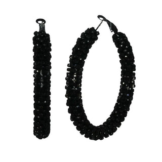 Beaded Hoop Earring