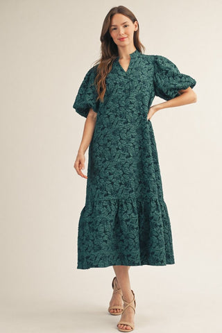 Gracefully Yours Midi Dress (Hunter)