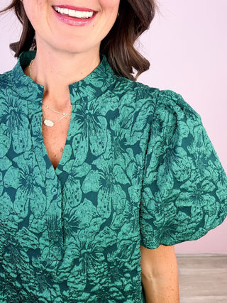 Gracefully Yours Midi Dress (Hunter)