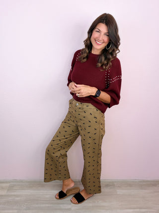 Added Edge Sweater (Burgundy)