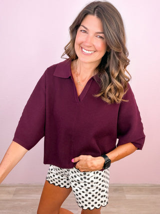 Quiet Luxury Top (Merlot)