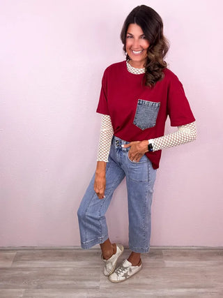 MICA HR Wide Crop Denim