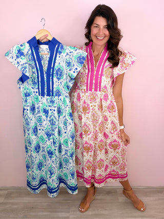 Santorini Stroll Midi Dress