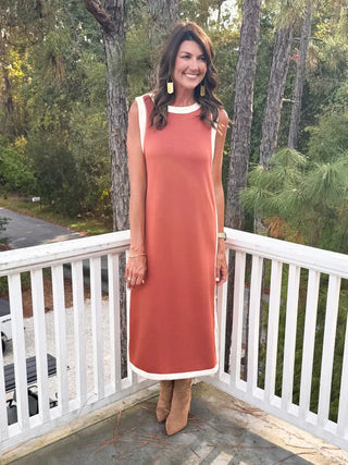 Varsity Style Midi Dress