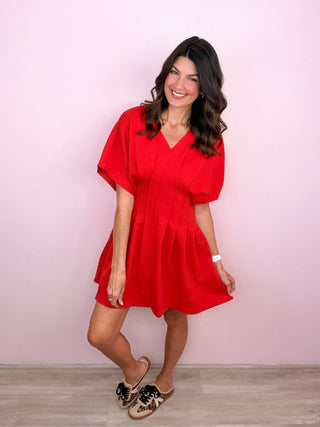 Confident Chic Dress (Red)