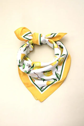 Lemon Silky Bandana Scarf