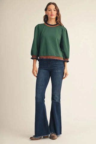 The Ivy League Ruffle Top