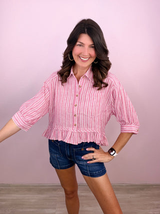 Rosé All Day Ruffle Top