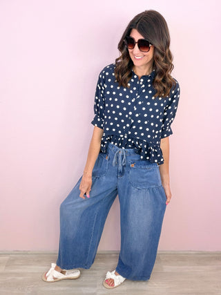 Dot & Darling Top (Navy)