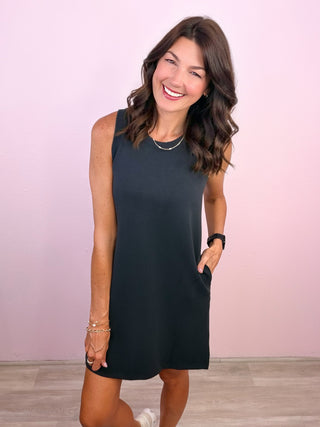 Year Round Scuba Shift Dress