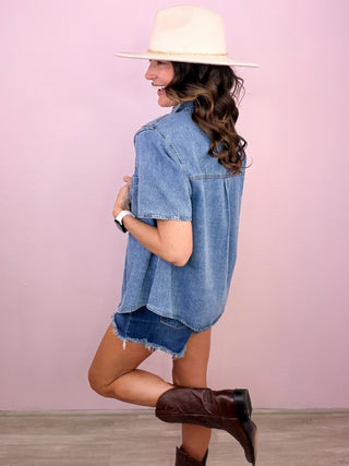 Saddle Up Denim Top