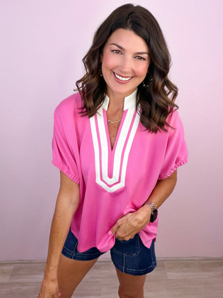 Effortless Details Top (Pink)