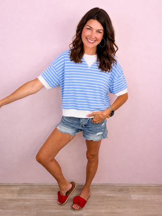 Casual Cutie Top (Blue)