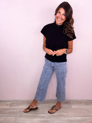 MICA HR Wide Crop Denim