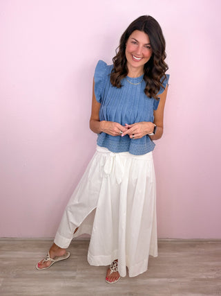 Effortless Moment Maxi Skirt (Ivory)