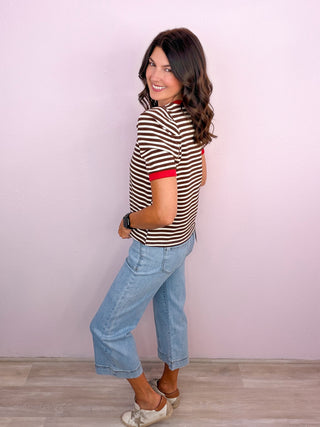 Such a Delight Top (Brown)
