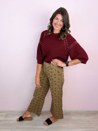 Added Edge Sweater (Burgundy)