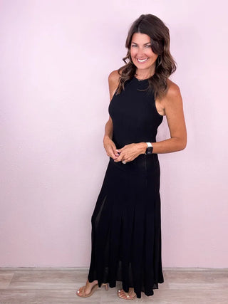 Sheer Style Pleated Dress