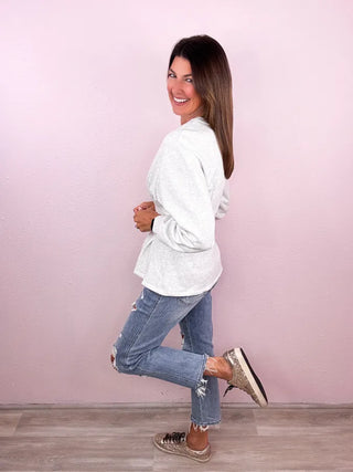 MICA Straight Leg Distressed Denim