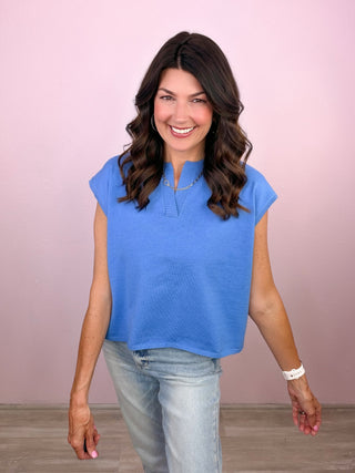 Minimal Moment Top (Blue)
