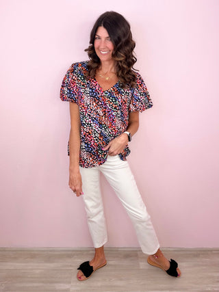 Color Rush Leopard Top